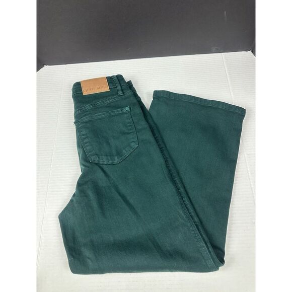 Judy Blue‎ Dark Green Wide Leg Crop Jeans 1/25 Tummy Control Top High Rise Fall - Picture 1 of 9